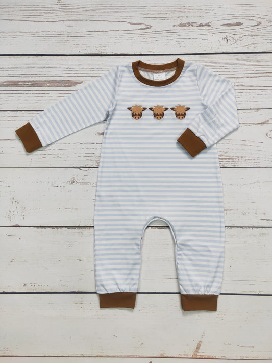 Cows Appliqué Boy Romper