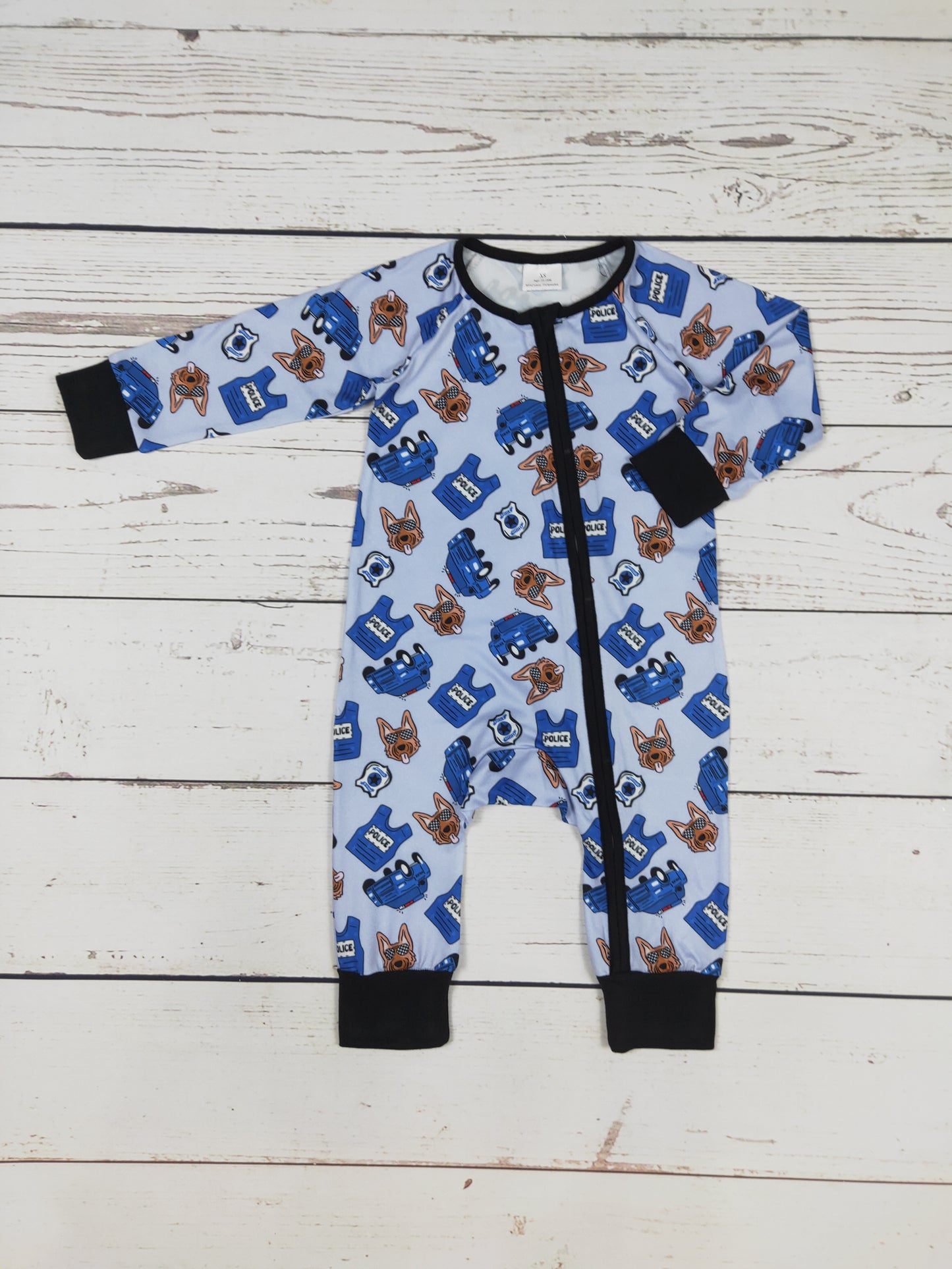 Boy Police Zip Romper