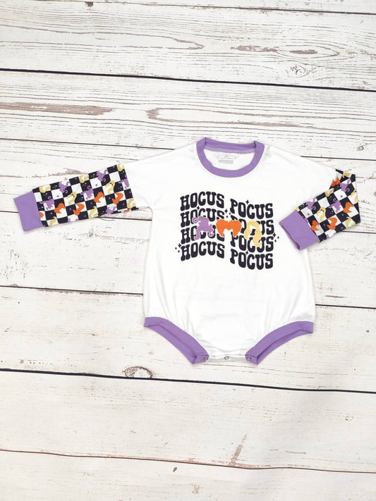 Baby Halloween Checkered Bubble