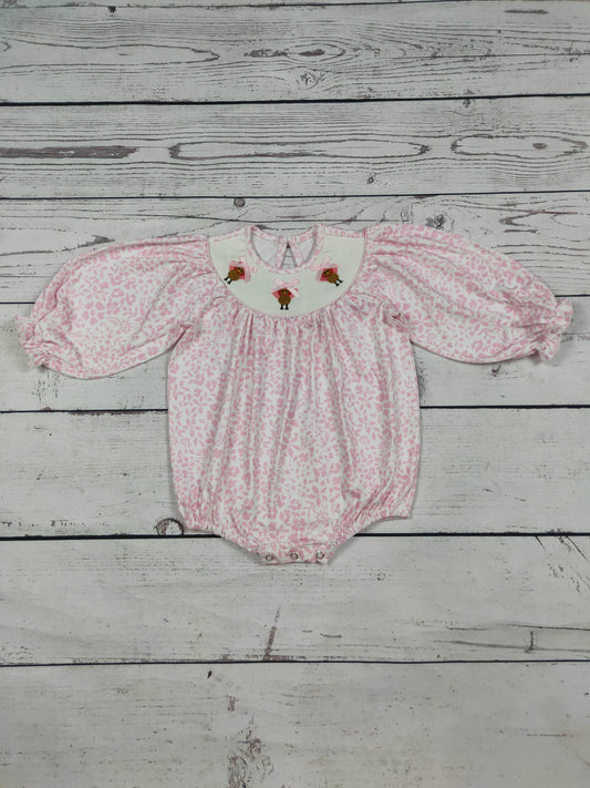 Turkey Smocked Thanksgiving Day Baby Bubble