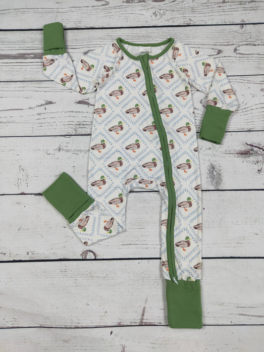 Baby Boy Duck Hunting Zipper Sleeper