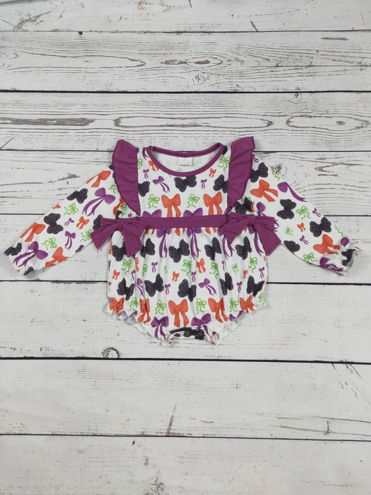 Bow Printed Baby Halloween Bubble