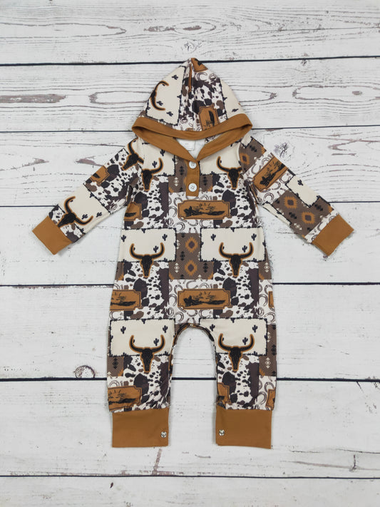 Western Printed Baby Boy Romper