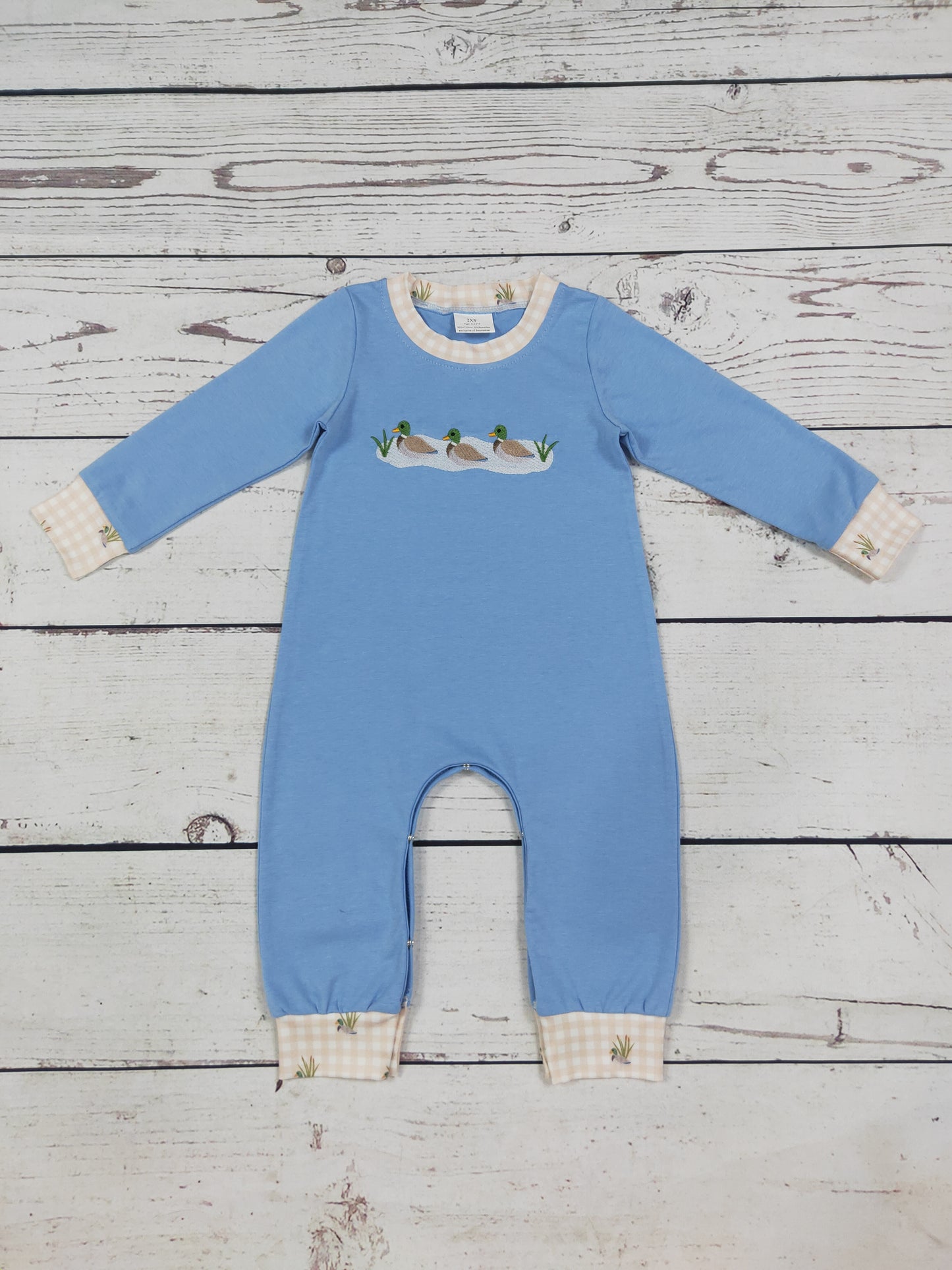 Mallard Appliqué Baby Boy Romper