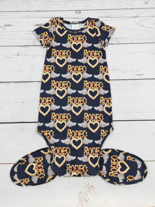 Rodeo Heart Printed Infant Babygown