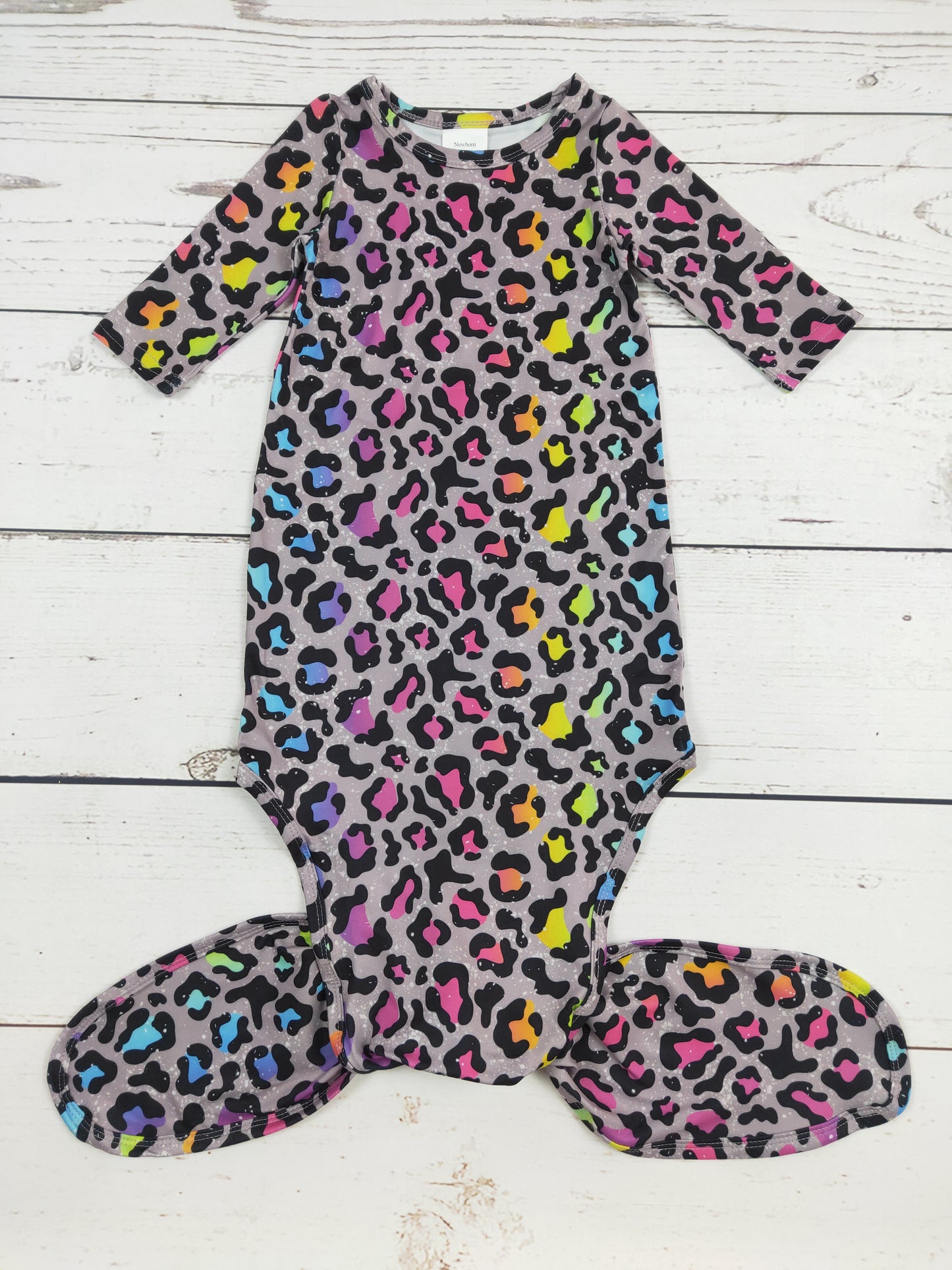 Cheetah Printed Infant Babygown