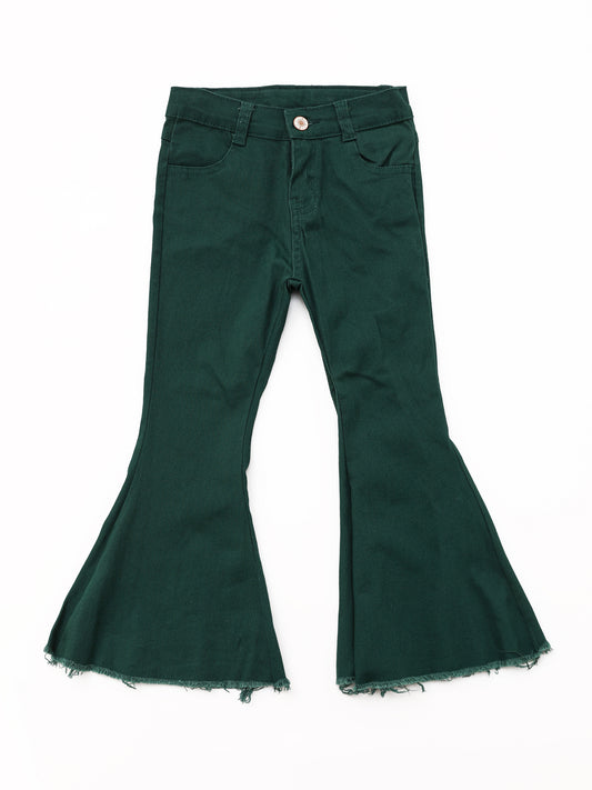 Baby Girls Green Flare Jeans
