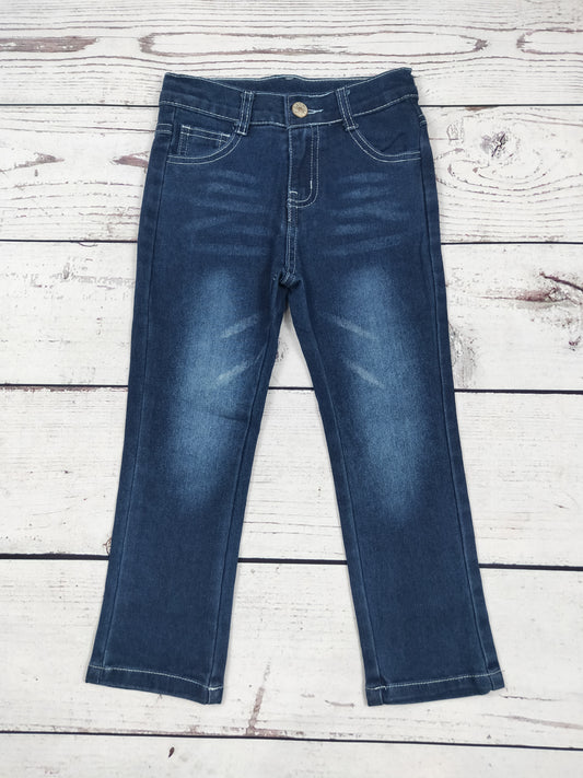Girls Western Jeans with Appliqué Pockets
