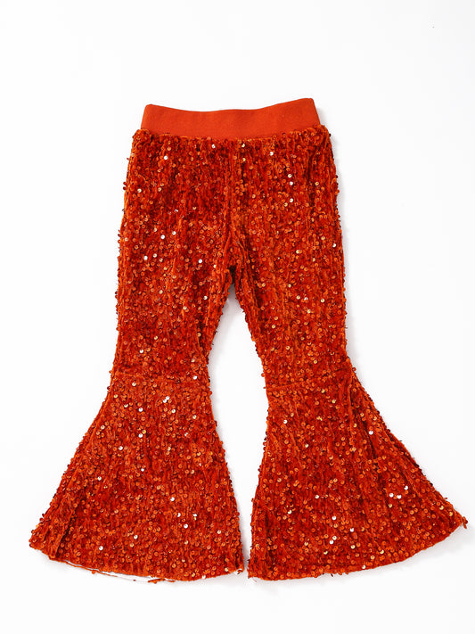 Girls Sequin Fall Flare Pants