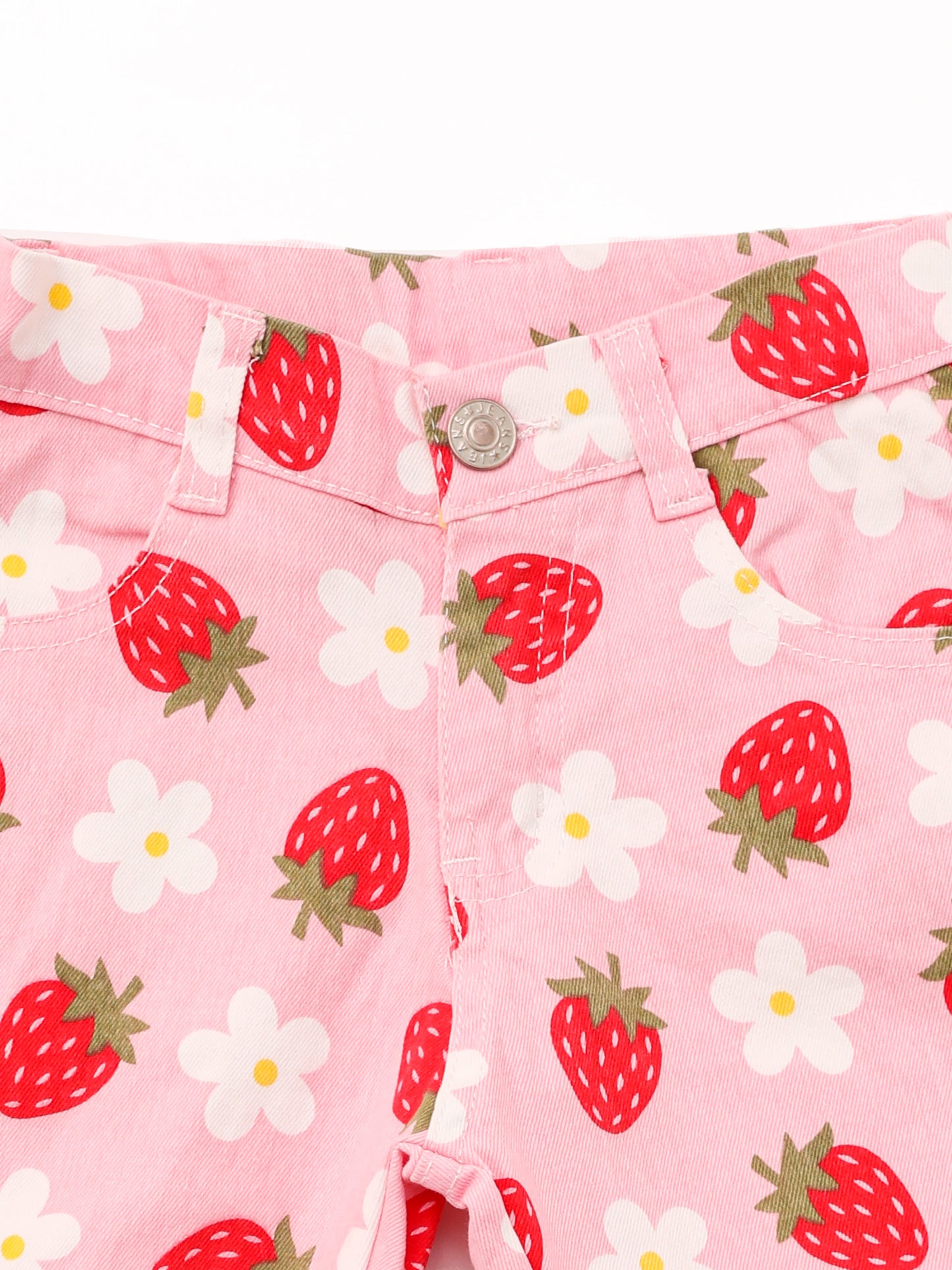 Baby Girls Strawberry Printed Flare Jeans