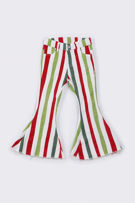 Toddler Kids Stripe Christmas Jeans