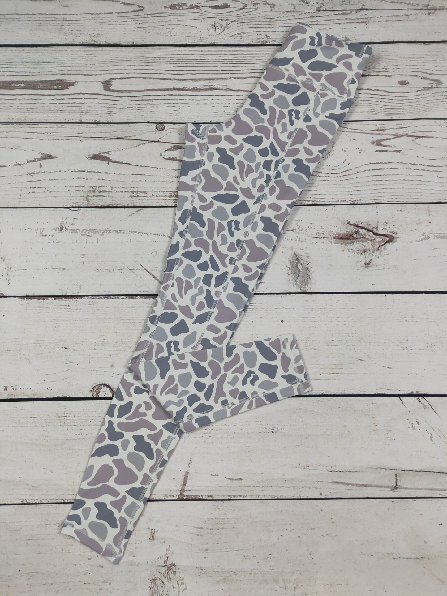 Women Gray Camouflage Printed Leggings