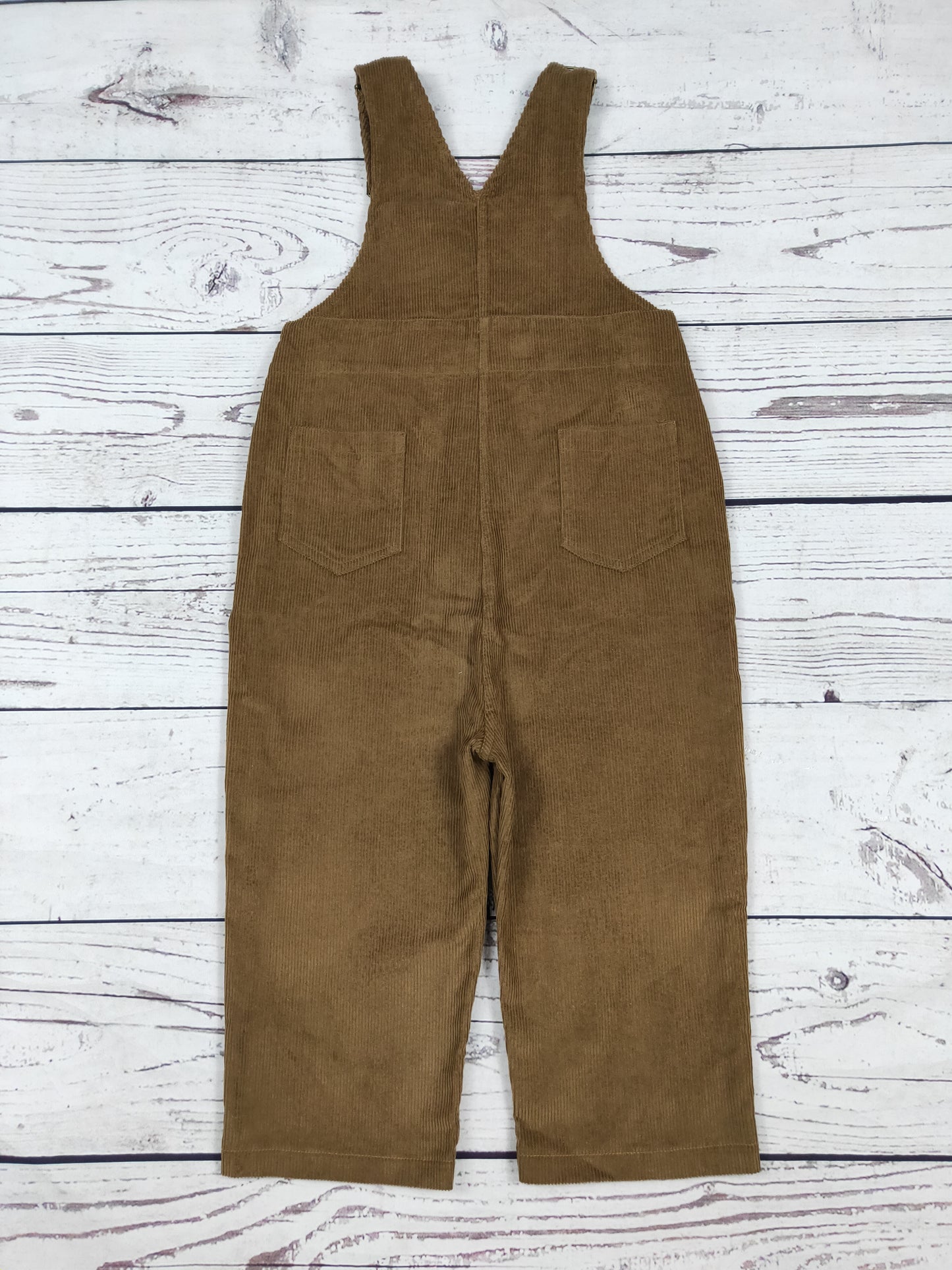 Toddler Kids Brown Corduroy Overalls