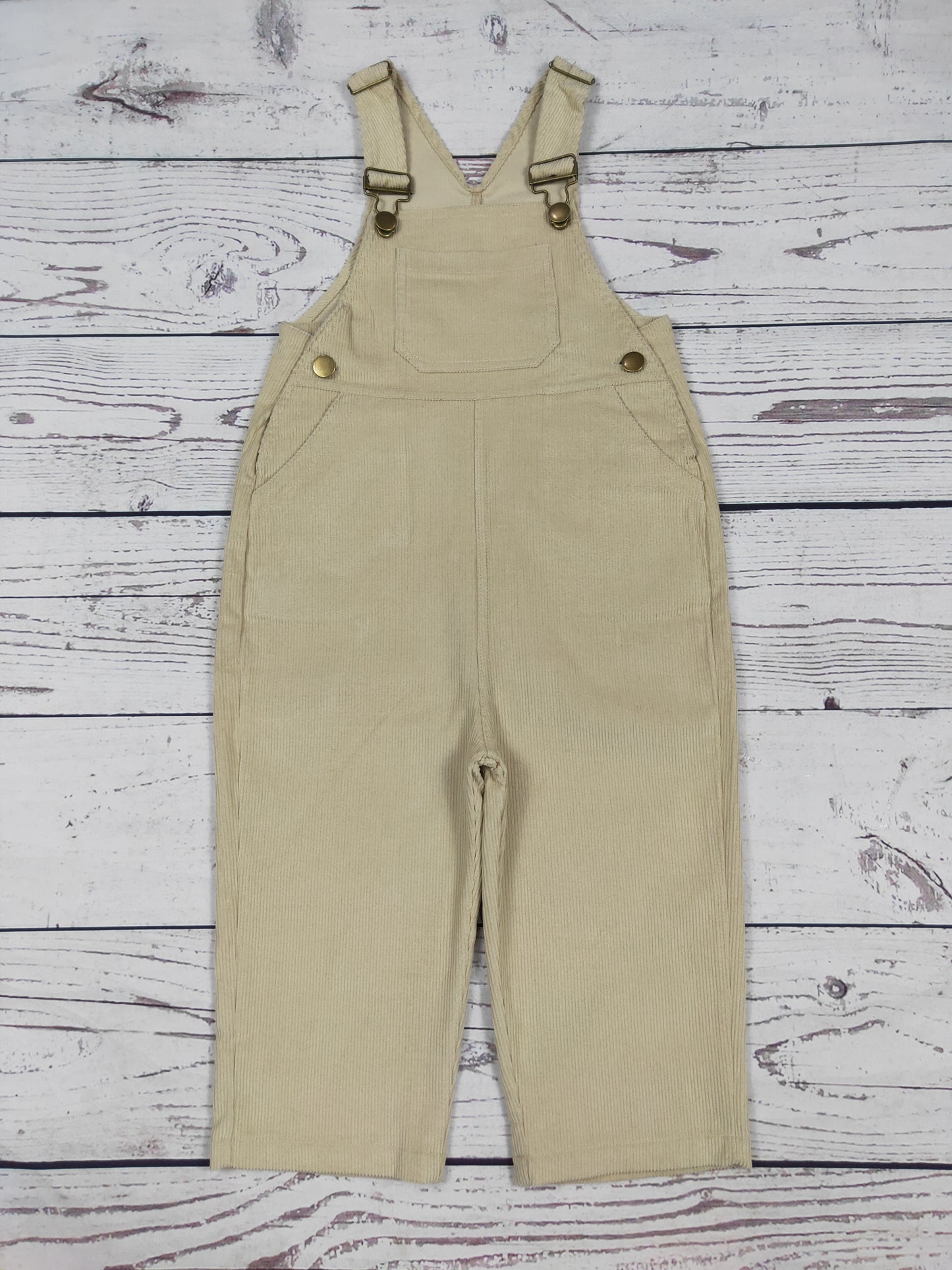 Toddler Kids Khaki Corduroy Overalls