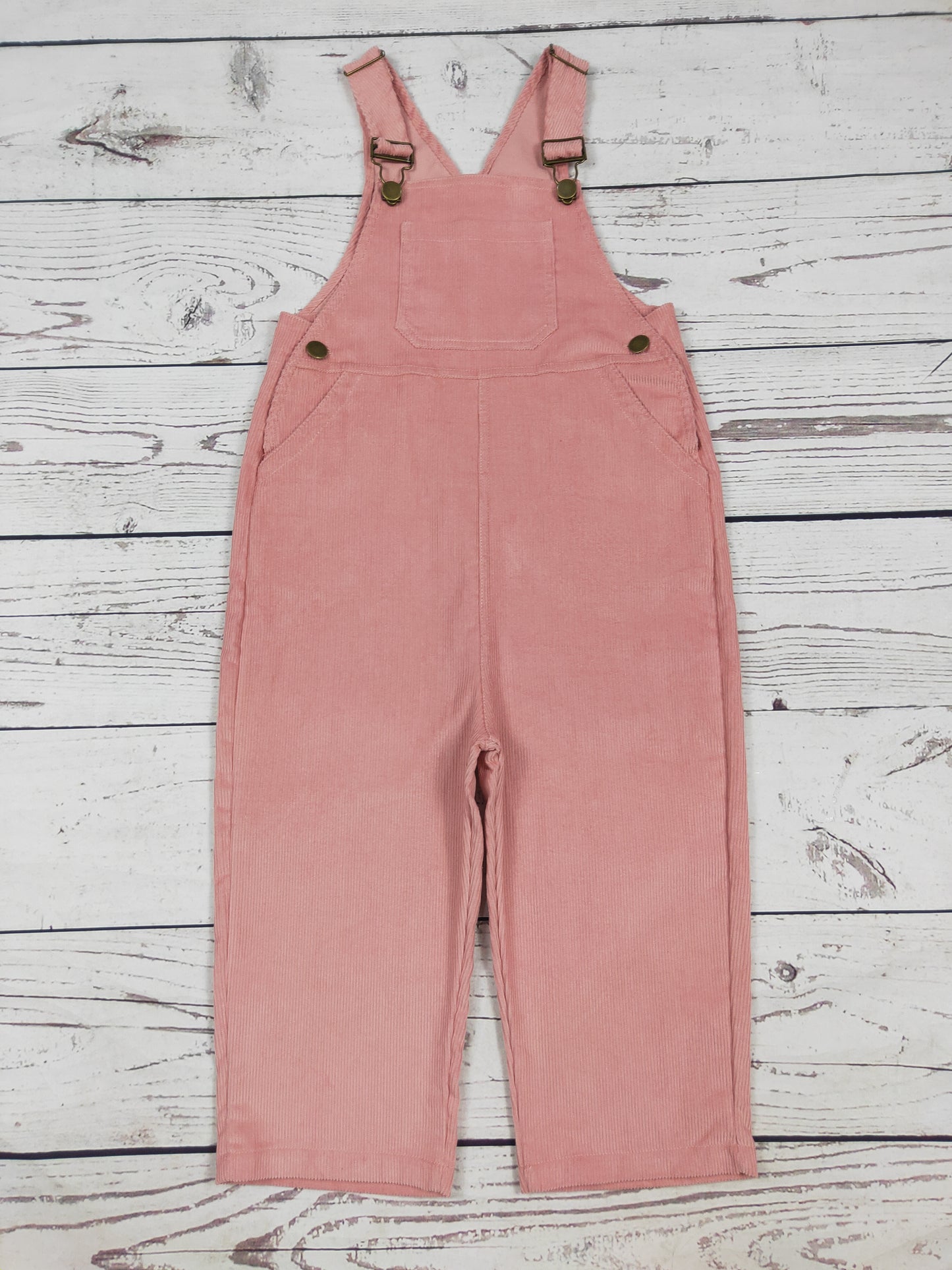 Toddler Kids Pink Corduroy Overalls