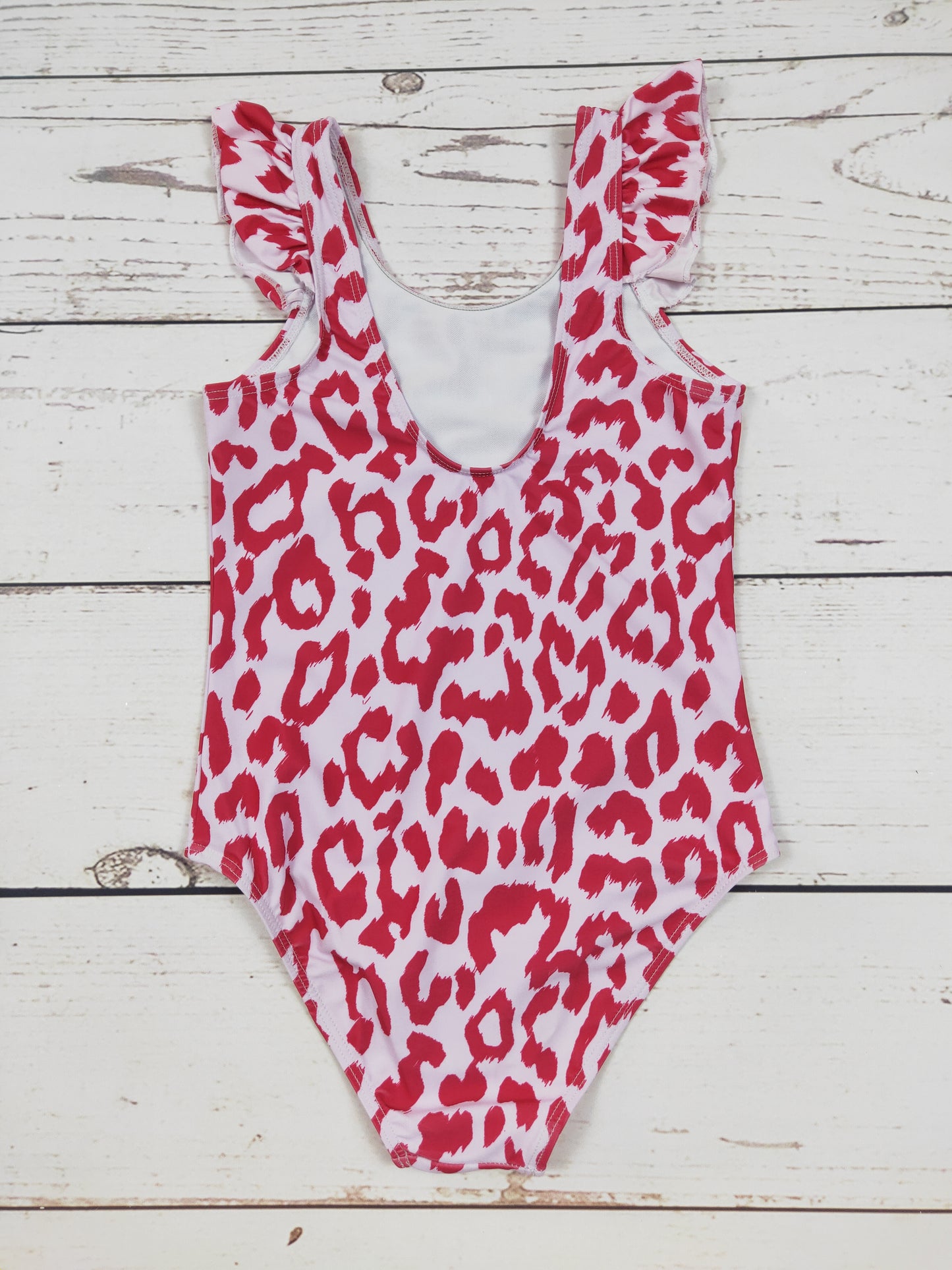 Pink Cheetah Printed Girls Summer Swimwear