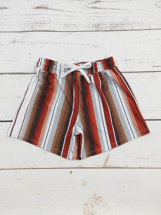 Boys Stripe Printed Swim Shorts