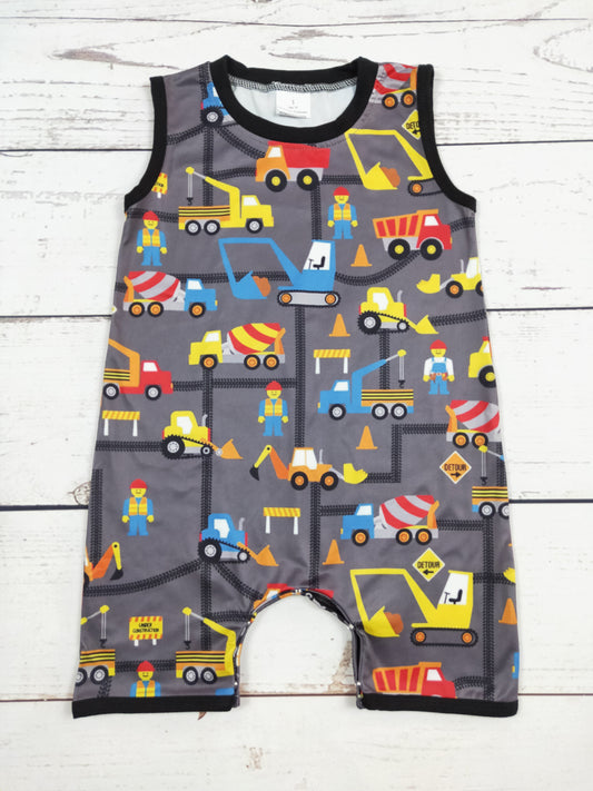 Baby Boys Constructions Printed Romper