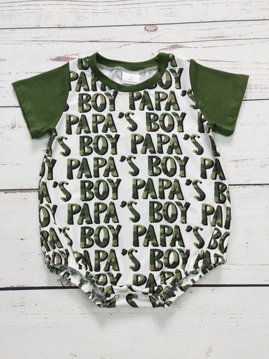 PAPA'S BOY Camouflage Baby Bubble