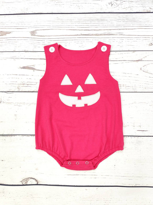 Baby Girl Cotton Appliqué Halloween Romper