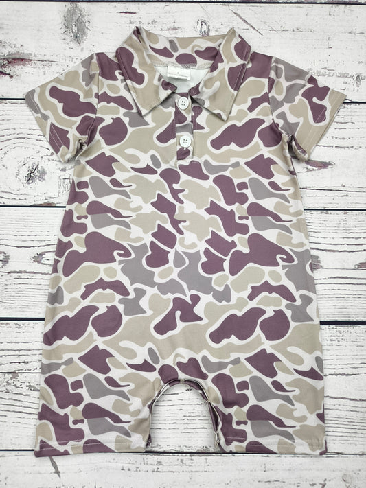 Baby Boy Clothing Camouflague Romper