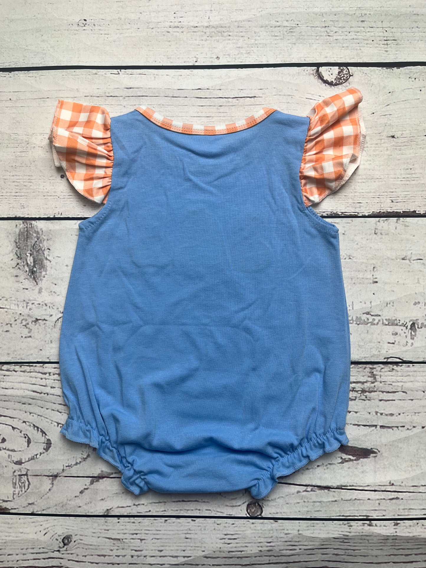 Baby Girl Puppy Pumpkin Appliqué Bubble