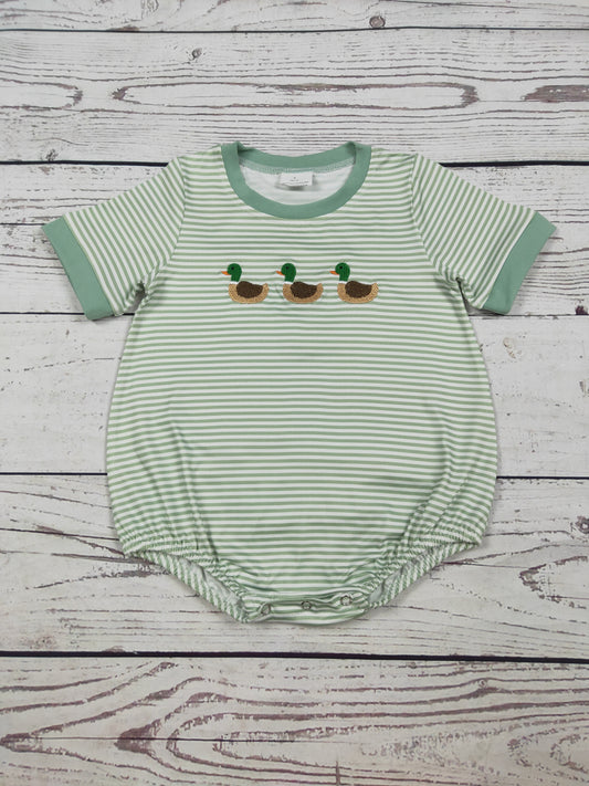 Baby Boy Duck Appliqué Bubble