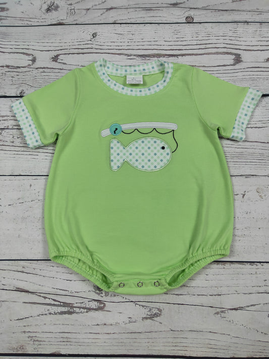 Fishing Appliqué Baby Boy Bubble