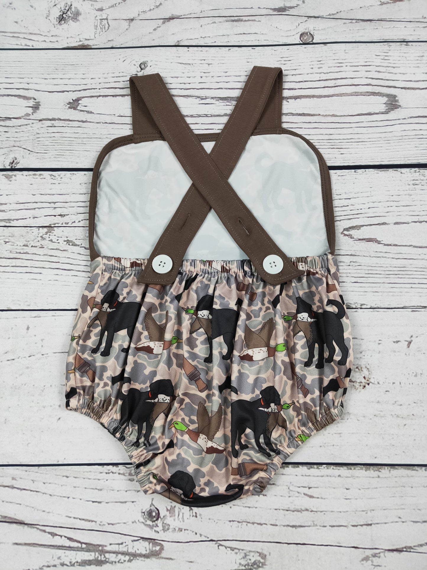 Camouflage Printed Hunting Baby Boy Bubble