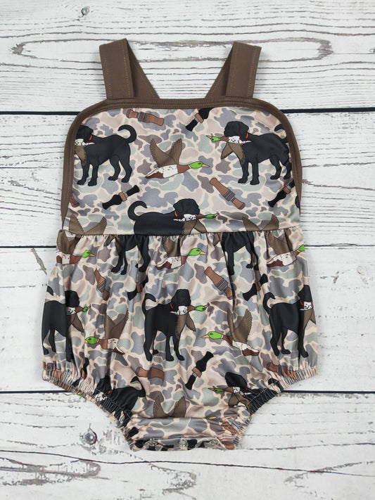 Camouflage Printed Hunting Baby Boy Bubble