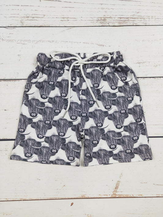 Kids Cows Shorts With Pockets