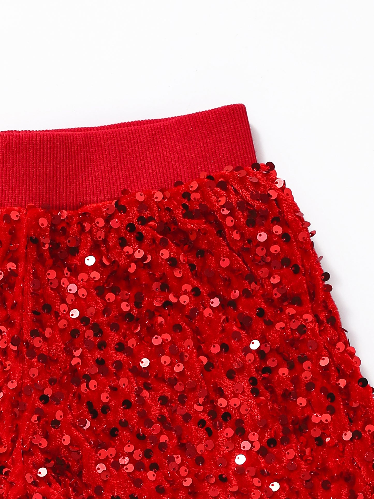 Girls Red Sequin 4TH OF JULY Shorts With Lining
