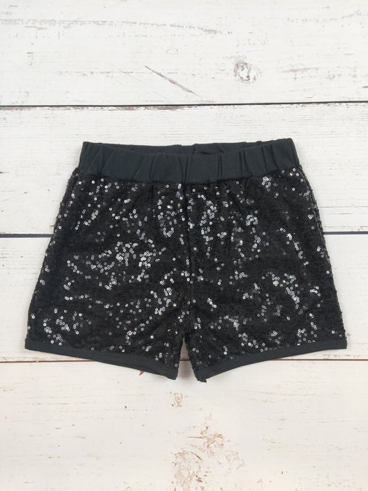 Kids Black Sequin Summer Shorts
