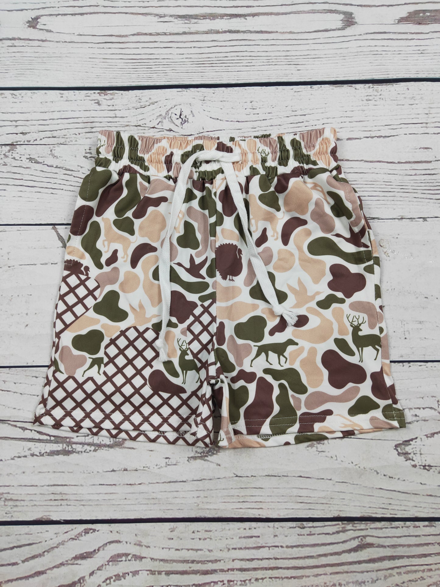 Wholesale Boys Hunting Camouflage Printed Shorts