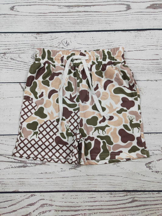 Wholesale Boys Hunting Camouflage Printed Shorts