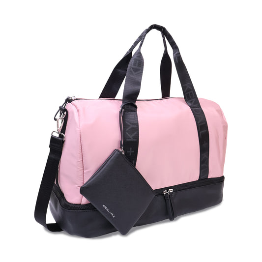Pink Luggage Bag with Small Bag