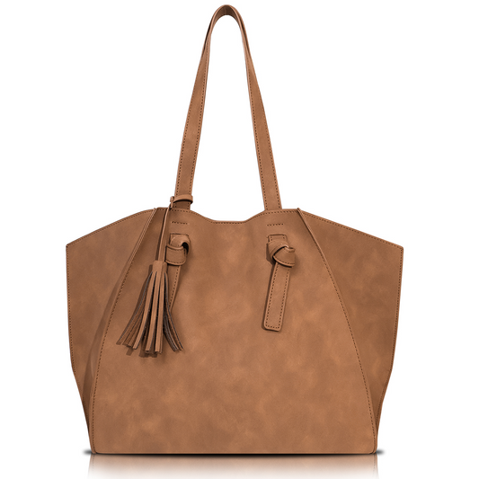 Brown Big Capacity Shoulder Bag